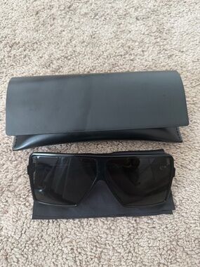 Saint Laurent Betty Black Shield Sunglasses